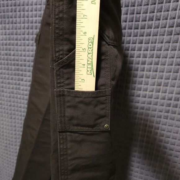 Brown Heavy Canvas Work Pants Mens 34x30 Cabelas Cotton Cargo Painters Utility - Picture 8 of 16